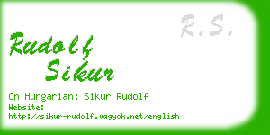 rudolf sikur business card